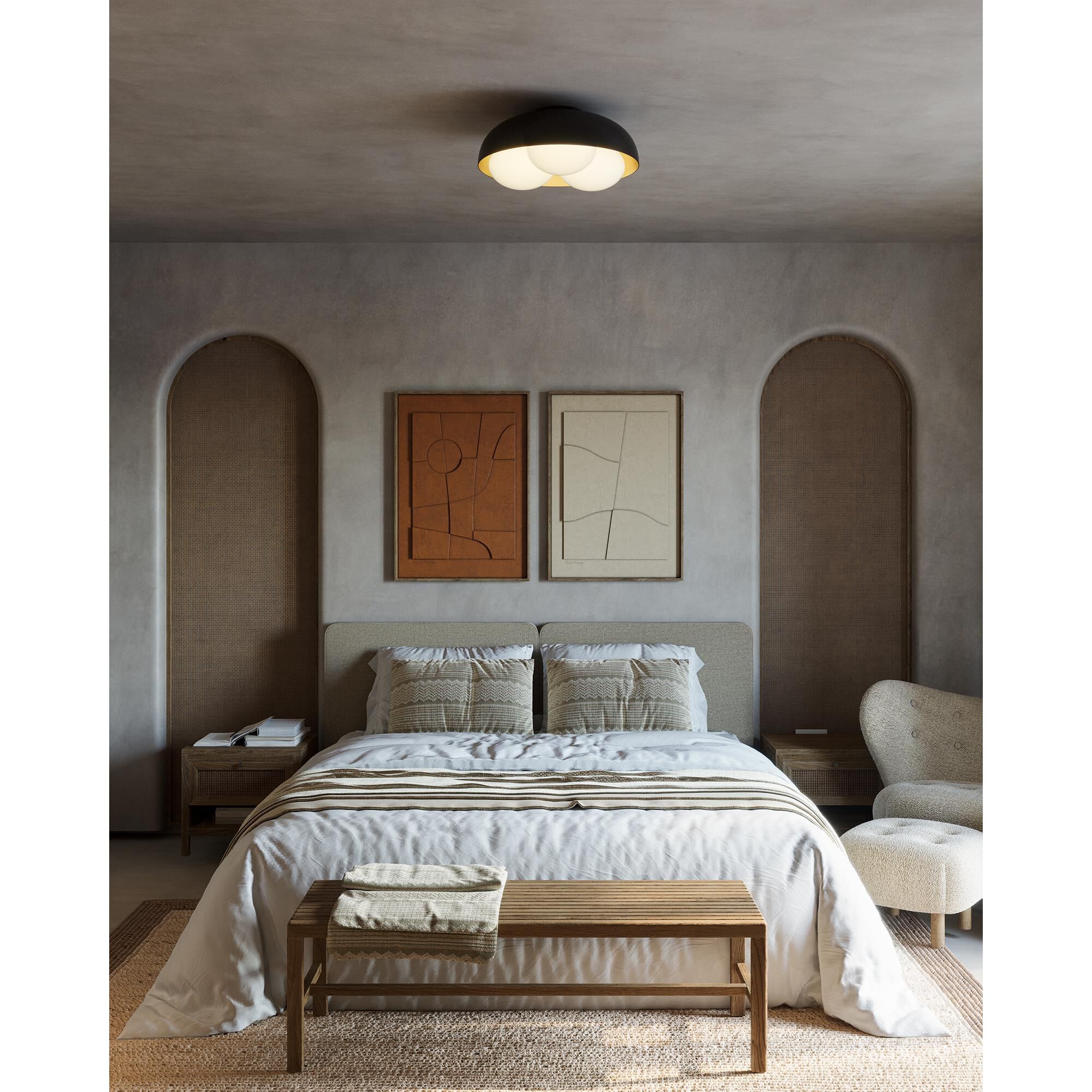 Robyn 16 Inch 3 Light Flush Mount,